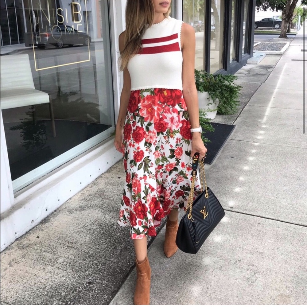 FARM RIO • Anthropologie endless summer dress • medium floral maxi - Picture 5 of 11